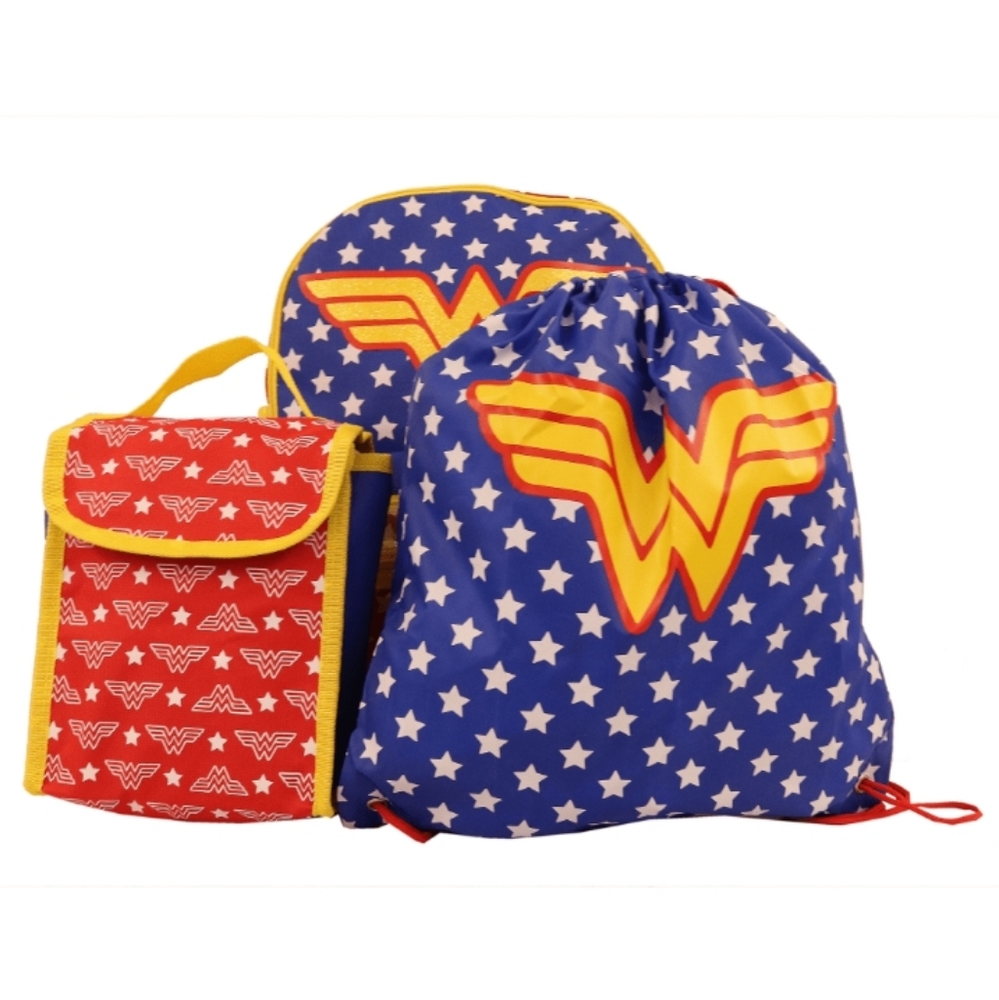 🆕Wonder Woman 5-Piece Backpack Set - Picture 2 of 10